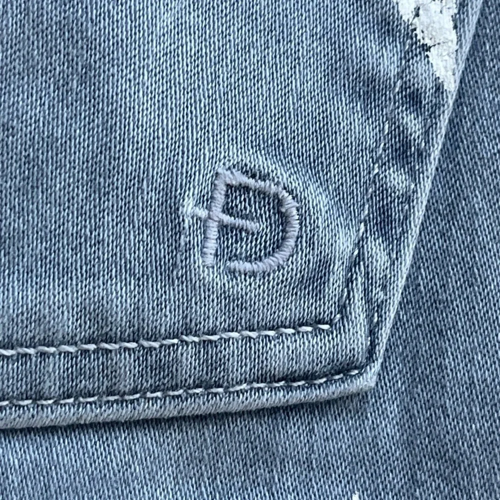Fidelity Denim Sola Stars Rhapsody Mid Rise Frosted Gray Ankle Jeans 26 - Picture 9 of 13